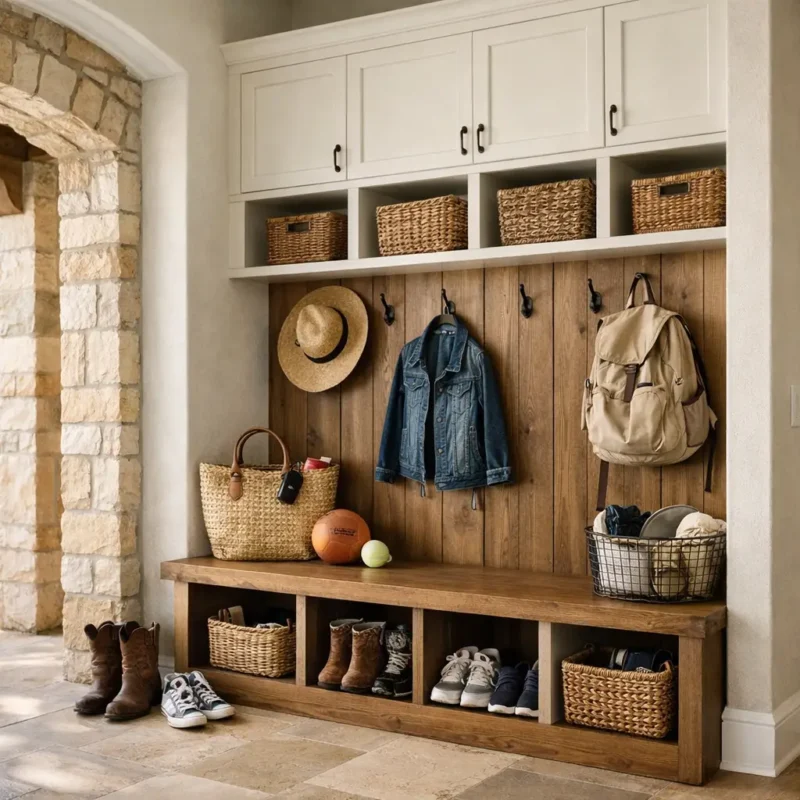 Family Mudroom Design Ideas for Busy Texas Homes