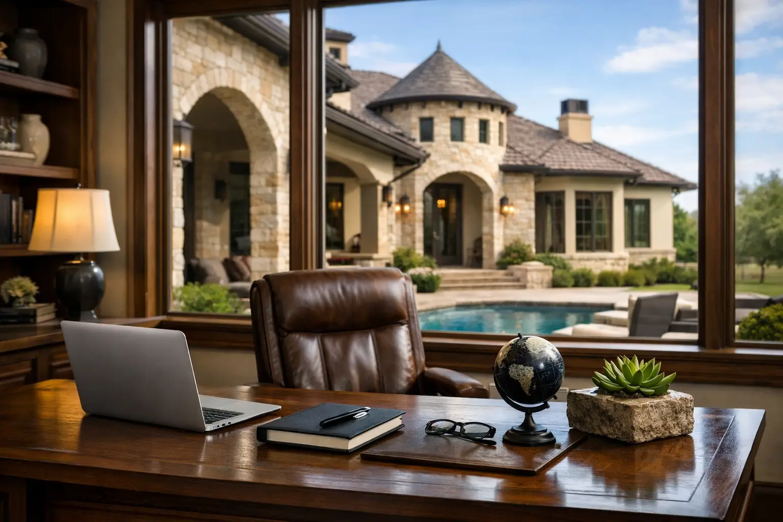 Home Office Design for a Texas Custom Home